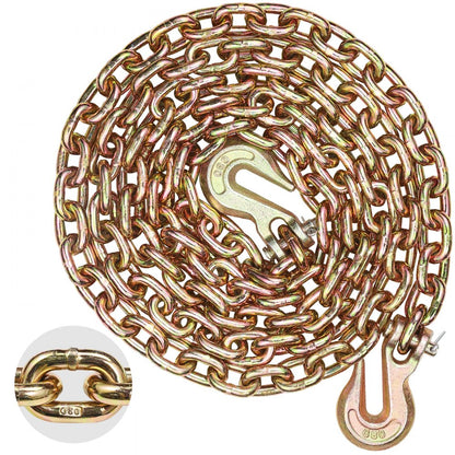 8mmX3m - Heavy Duty G80 Towing Chain with Grab Hooks for Safe Transport