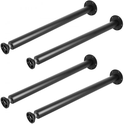 T10570-28 - Heavy-Duty 28" Black Adjustable Desk Legs, 1200 lb Capacity
