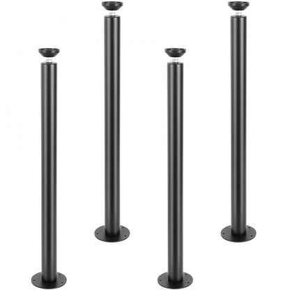 T10570-28 - Heavy-Duty 28" Black Adjustable Desk Legs, 1200 lb Capacity