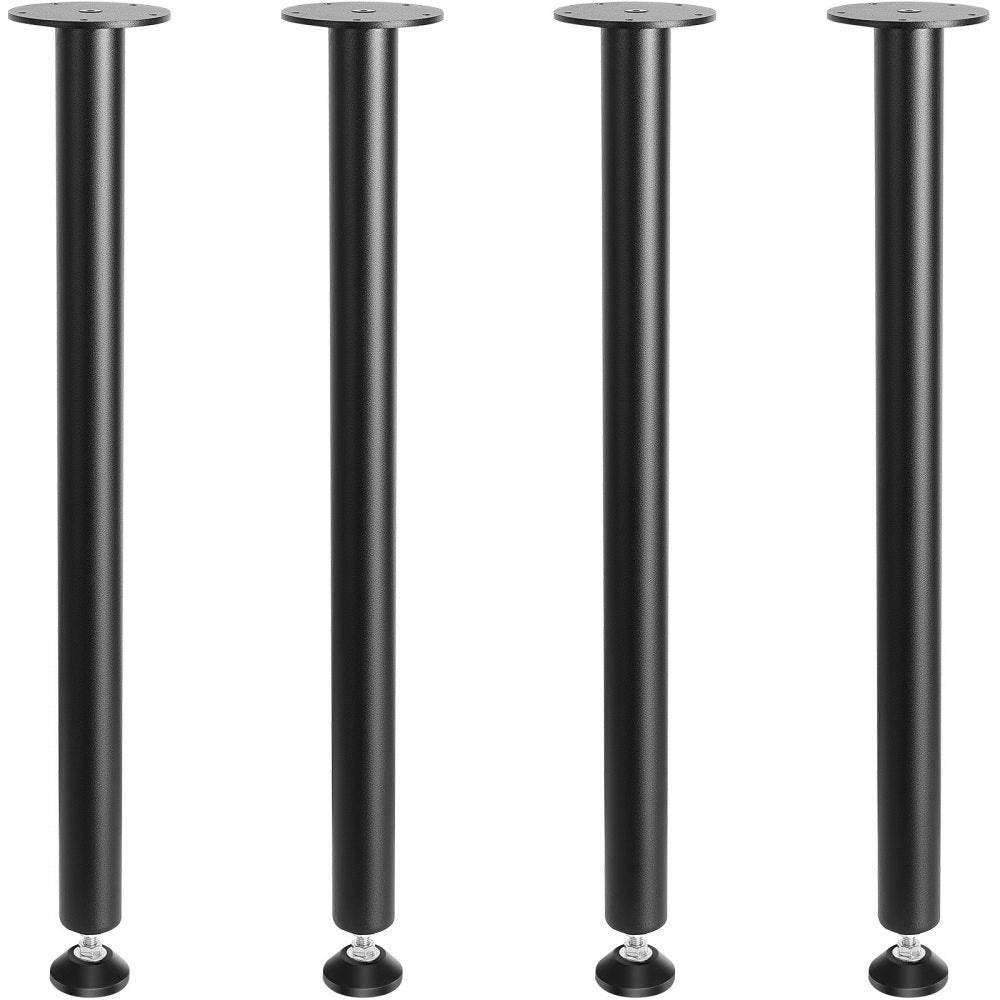 T10570-28 - Heavy-Duty 28" Black Adjustable Desk Legs, 1200 lb Capacity