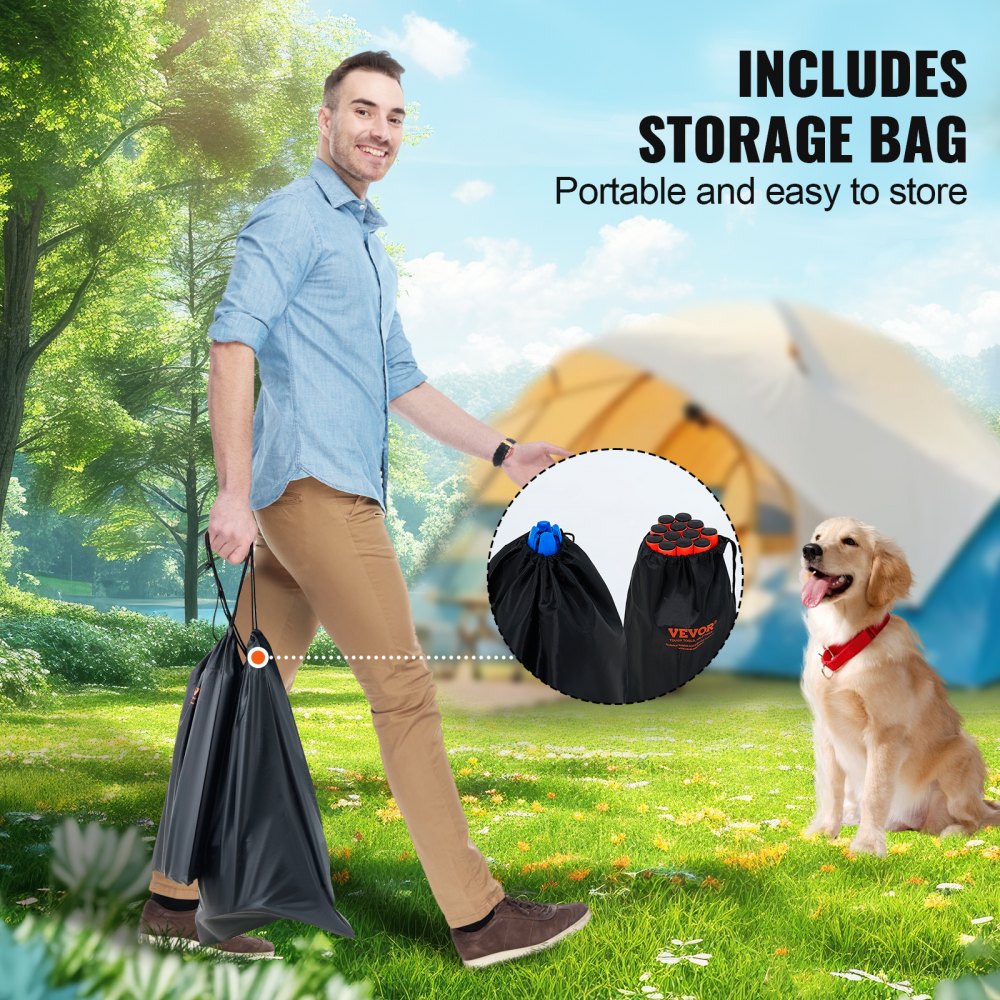 HC-ZAG03 - 6 Cone Dog Agility Kit with Jump Bars and Carry Bag