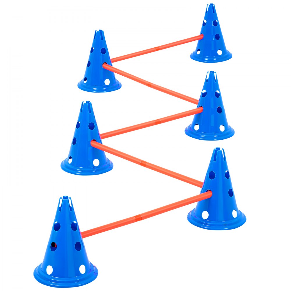 HC-ZAG03 - 6 Cone Dog Agility Kit with Jump Bars and Carry Bag