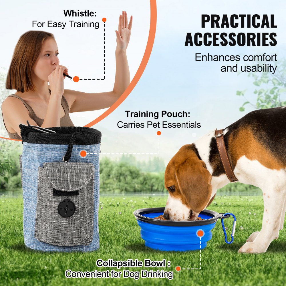 HC-ZAG01 - Lightweight 5-Piece Dog Agility Kit with Hurdles & Tunnel