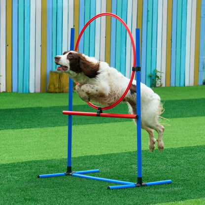 HC-ZAG01 - Lightweight 5-Piece Dog Agility Kit with Hurdles & Tunnel