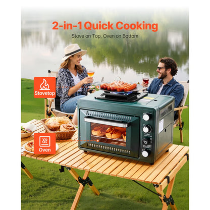 FD998 - 19.29" Portable Gas Oven-Stove Combo for Outdoor Cooking