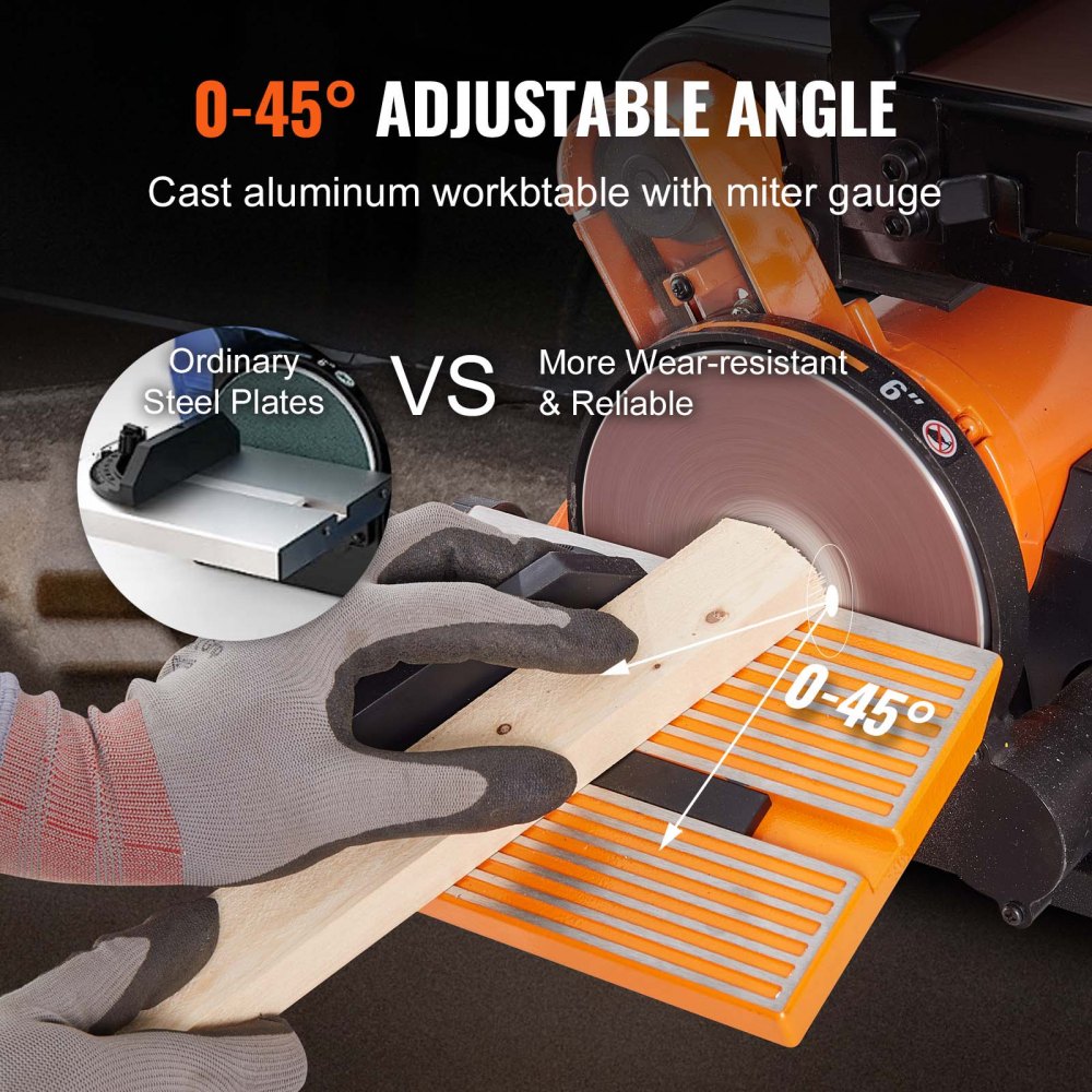 BD4602 - Versatile 6" Disc & 4"x36" Belt Sander Combo for Woodworking