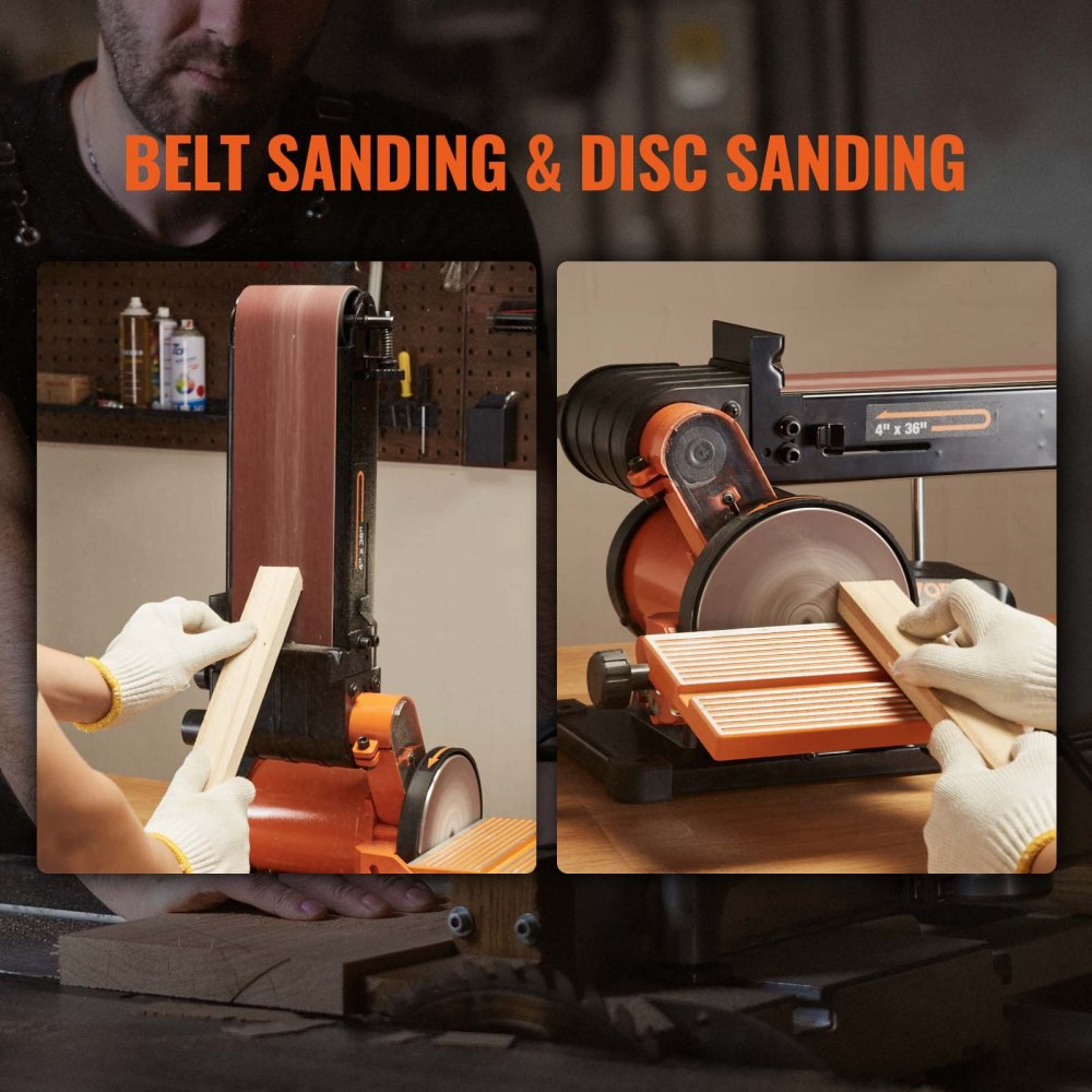 BD4602 - Versatile 6" Disc & 4"x36" Belt Sander Combo for Woodworking