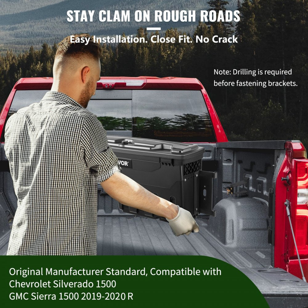010512984245 - VEVOR Leak-Proof Truck Bed Tool Box for Silverado 1500