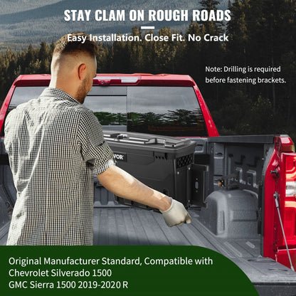 010512984245 - VEVOR Leak-Proof Truck Bed Tool Box for Silverado 1500