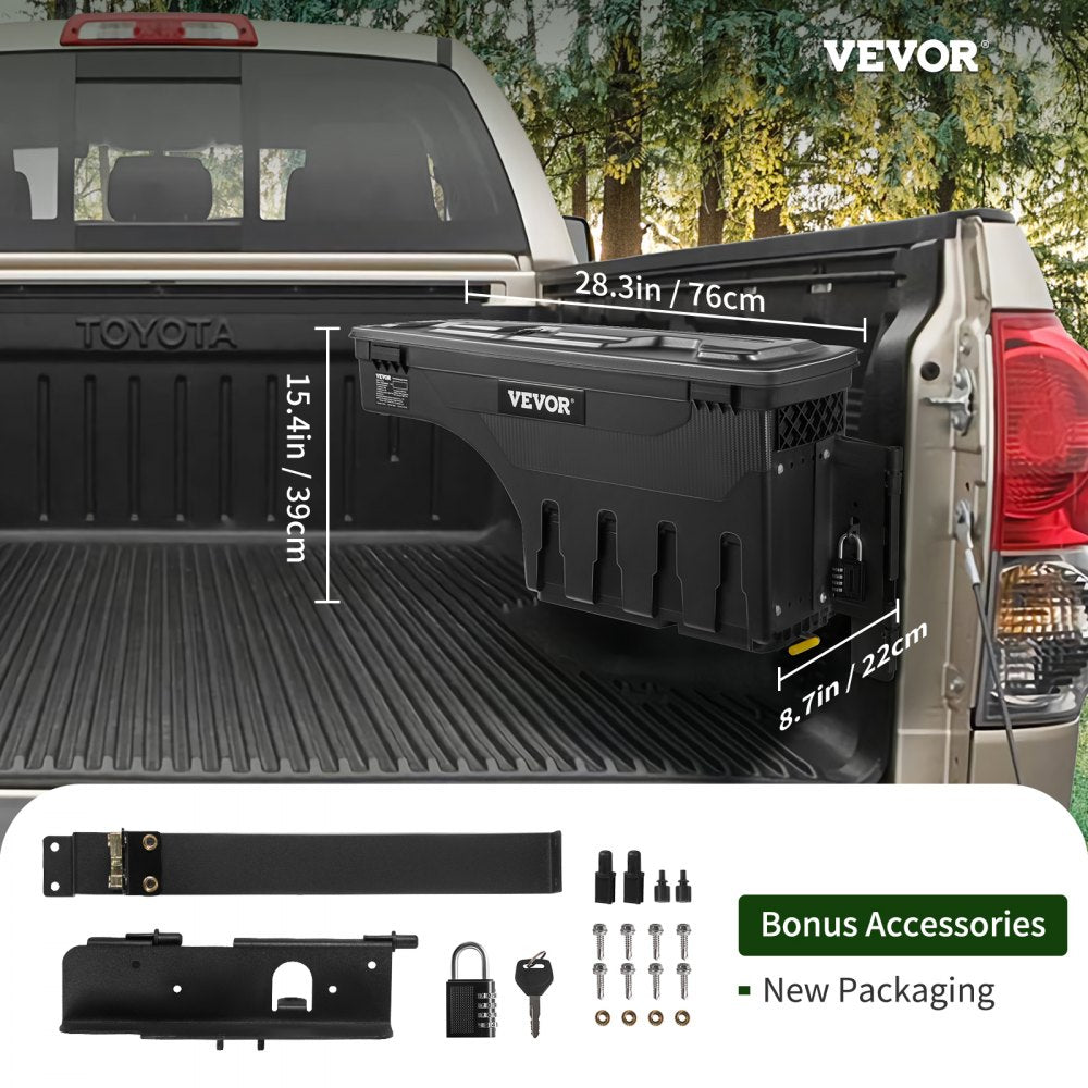 010992084522 - 6.6 Gallon Lockable Toolbox for Tundra, Durable ABs Material