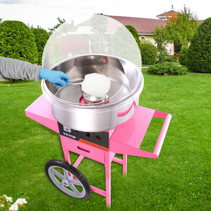 MHTJJPHC01 - 1000W Cotton Candy Machine with Bubble Cover and Easy Cleanup