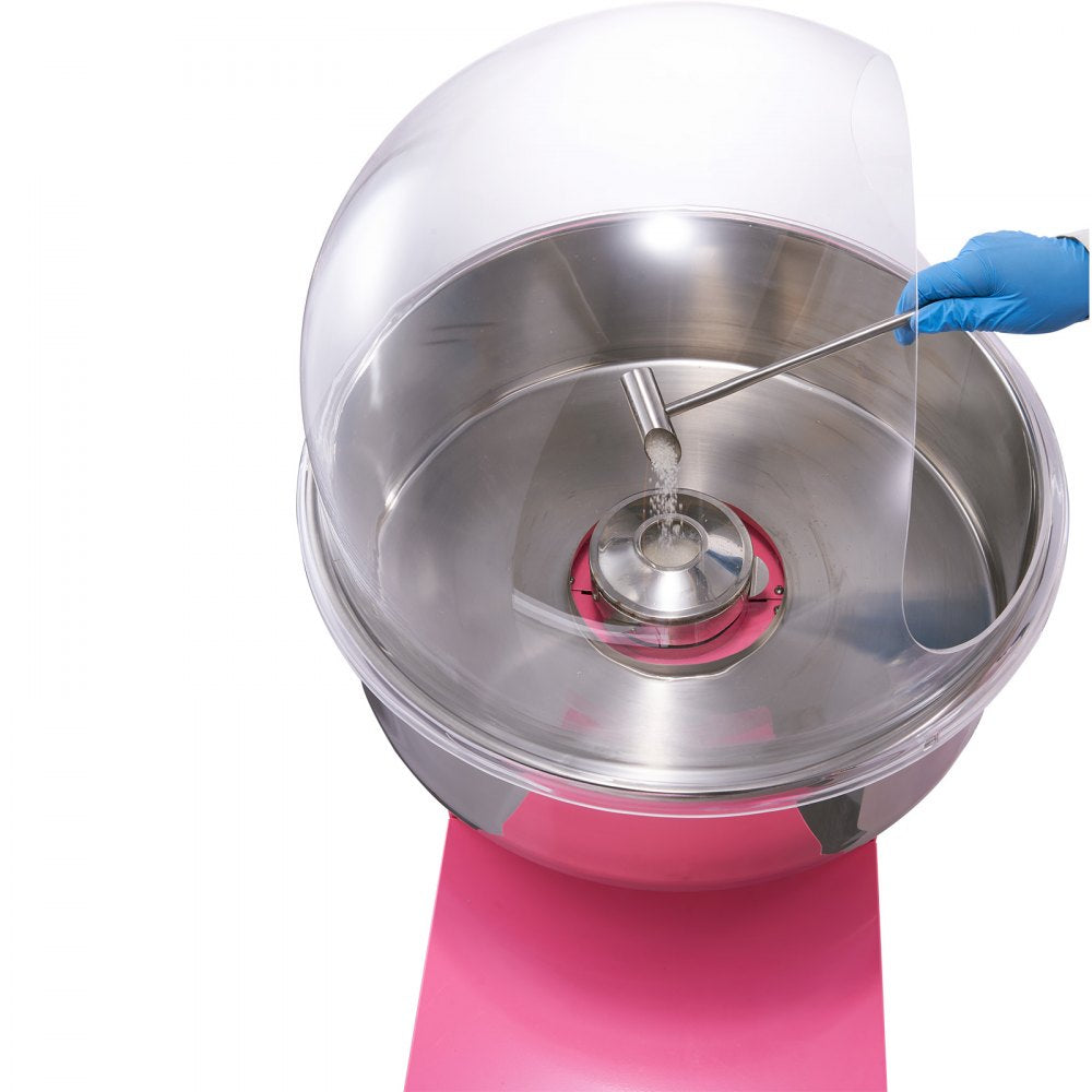 MHTJJPHC01 - 1000W Cotton Candy Machine with Bubble Cover and Easy Cleanup