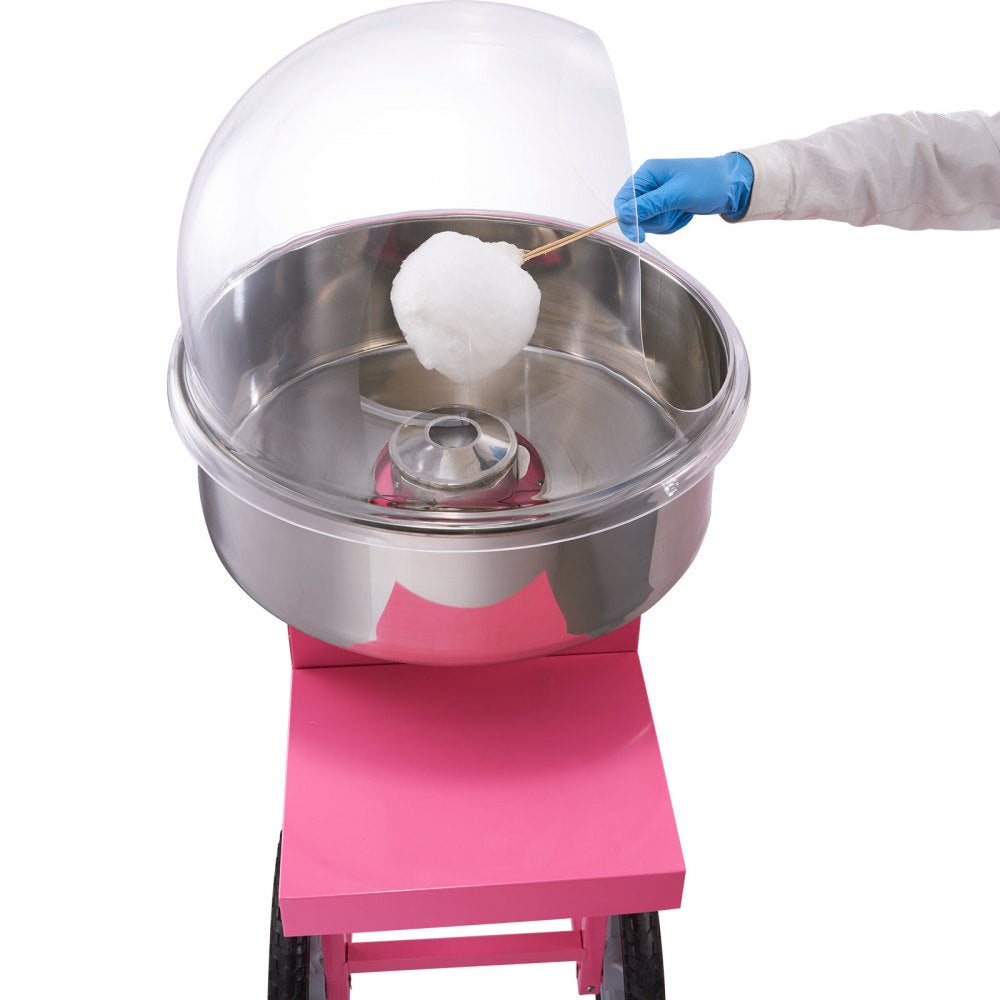 MHTJJPHC01 - 1000W Cotton Candy Machine with Bubble Cover and Easy Cleanup