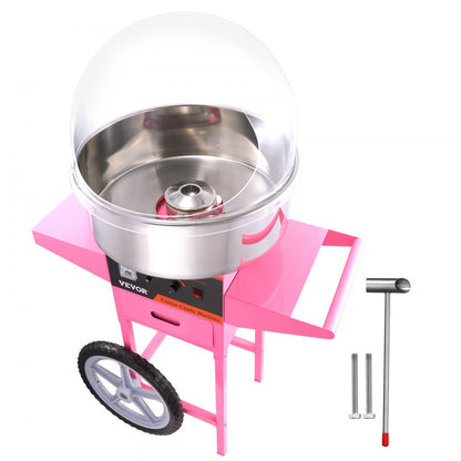 MHTJJPHC01 - 1000W Cotton Candy Machine with Bubble Cover and Easy Cleanup