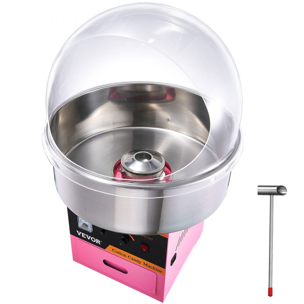 MHTJJPZY01 - High-Yield Stainless Steel Cotton Candy Maker, 6 Cones/Min