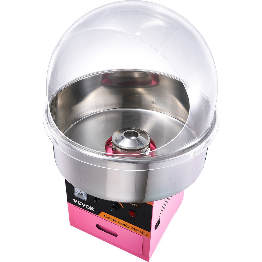MHTJJPZY01 - High-Yield Stainless Steel Cotton Candy Maker, 6 Cones/Min
