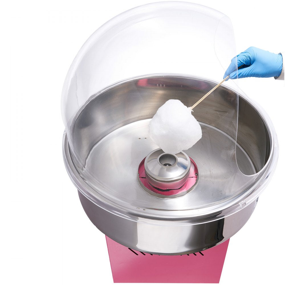 MHTJJPZY01 - High-Yield Stainless Steel Cotton Candy Maker, 6 Cones/Min