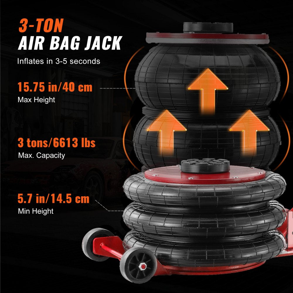 JT-19 - 6-Ton Hydraulic Frame Straightener with Adjustable Column and 3m Chain