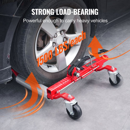 010906039748 - Heavy-Duty Wheel Dolly for Cars, 1500 lbs Capacity, 12" Max Tire Width