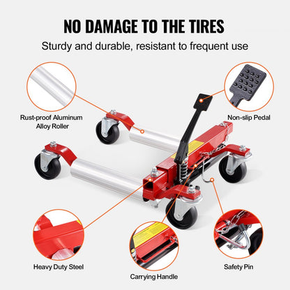 010587993236 - 1500Lbs Wheel Dolly with 4-Inch Casters for Easy Maneuvering