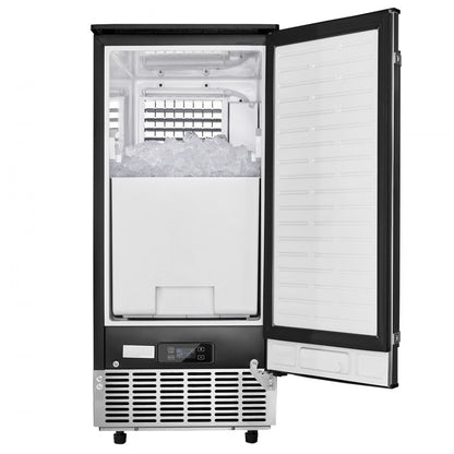 HBZB-36F - 80 lbs Daily Ice Maker with Reversible Stainless Steel Door