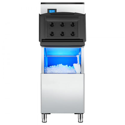 010231679650 - 300LBS/24H Commercial Ice Maker with 250LBS Storage Bin