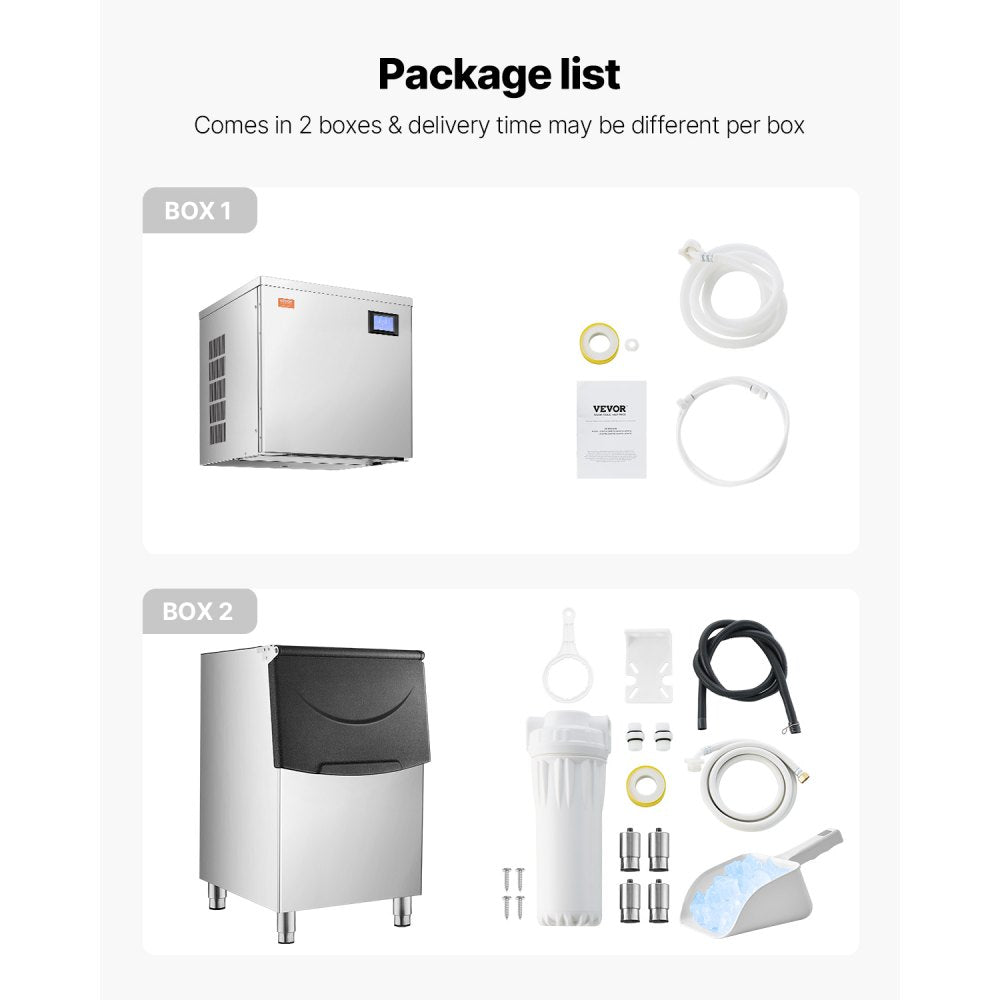010337102360 - 450LBS/24H VEVOR Ice Maker with Touchscreen & Self-Cleaning