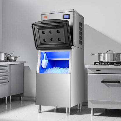 010771693645 - 550 lbs/Day VEVOR Ice Maker with 250 lbs Storage Bin