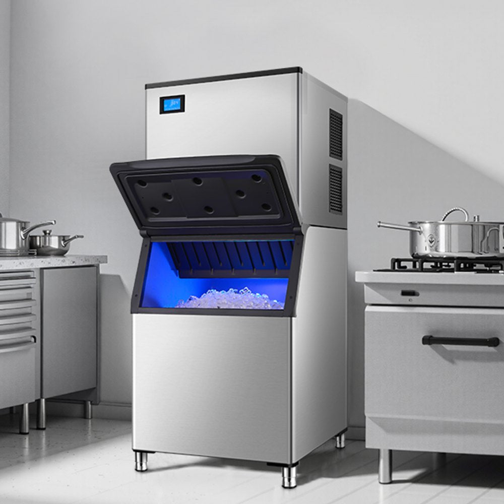 010645146171 - 800LBS/24H Commercial Ice Maker with 500LBS Storage Bin