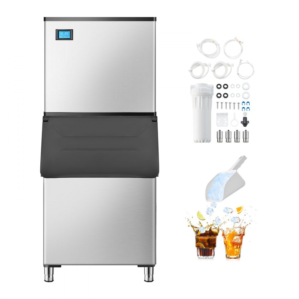 010645146171 - 800LBS/24H Commercial Ice Maker with 500LBS Storage Bin