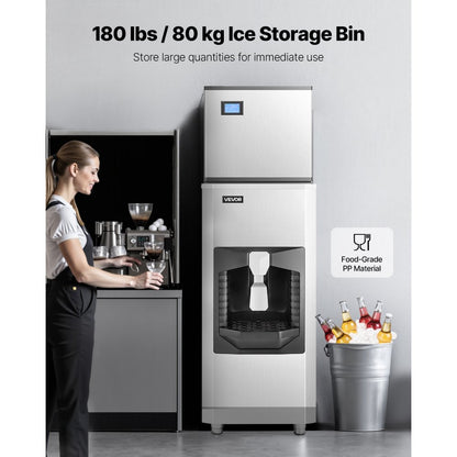 010375177083 - 500 lbs/Day VEVOR Ice Maker with 180 lbs Storage Capacity