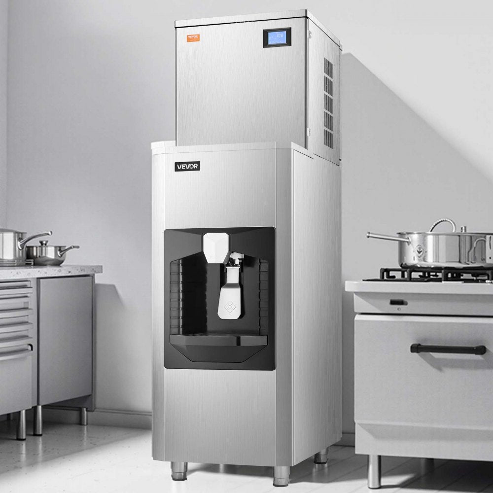 010710878749 - 360 lbs/Day Ice Maker with 180 lbs Storage & Self-Cleaning