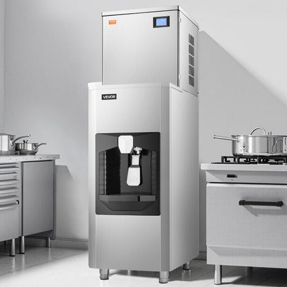 010114403039 - 400 lbs/Day VEVOR Ice Maker with 180 lbs Storage & Self-Cleaning