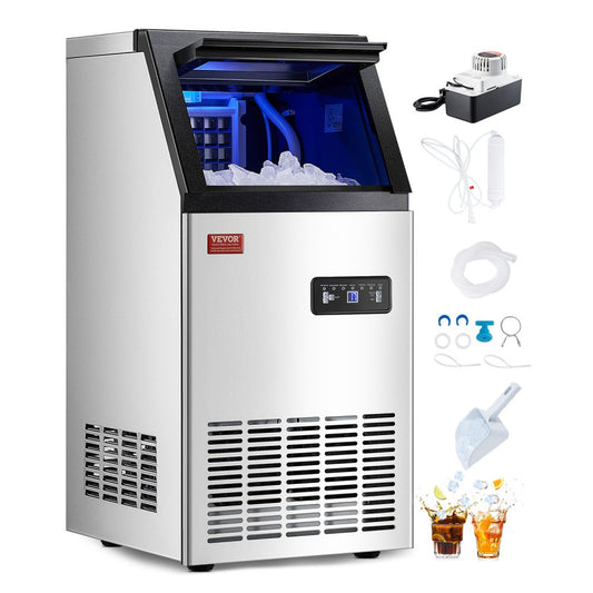 SKF-B40F - 80lbs Daily Commercial Ice Maker with Self-Cleaning Function