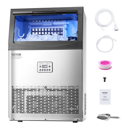 CIM-500T - 90lbs/Day Commercial Ice Maker with Self-Cleaning Function