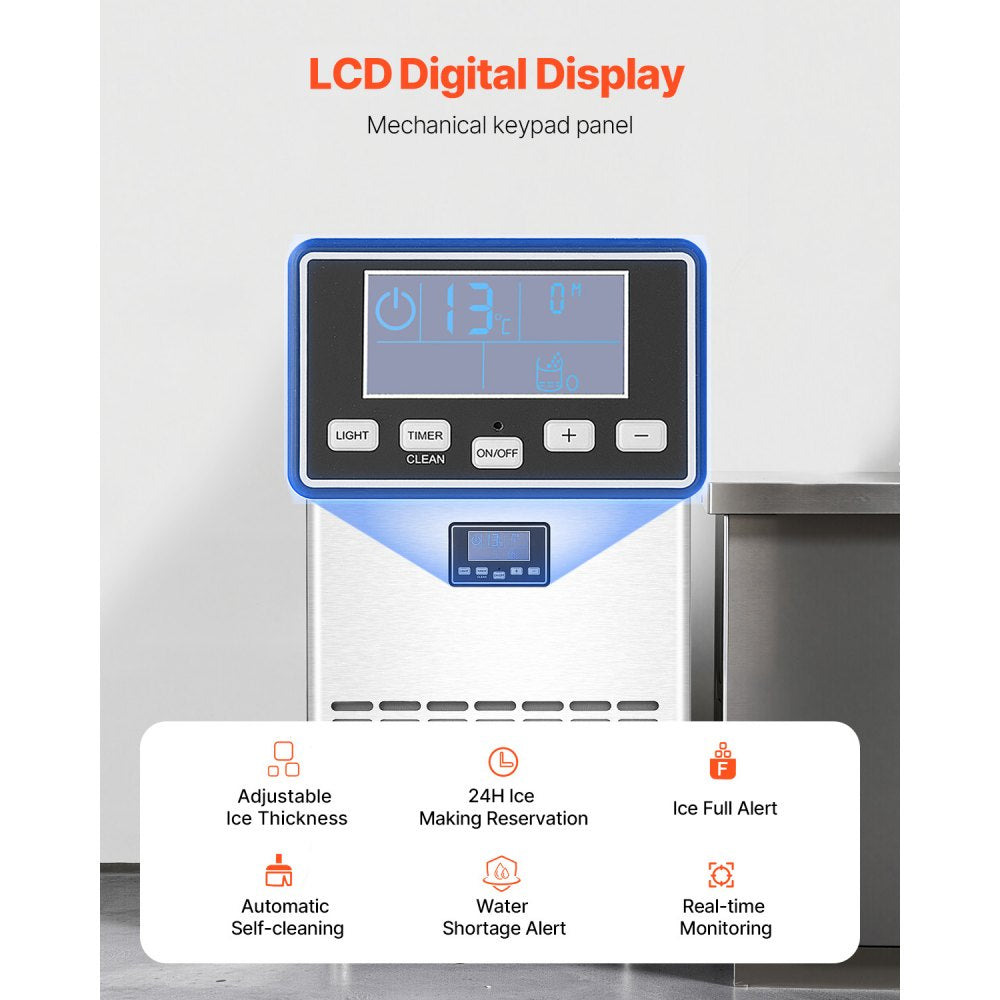HZB-45 - 100 lbs Daily Ice Maker with Self-Cleaning Function