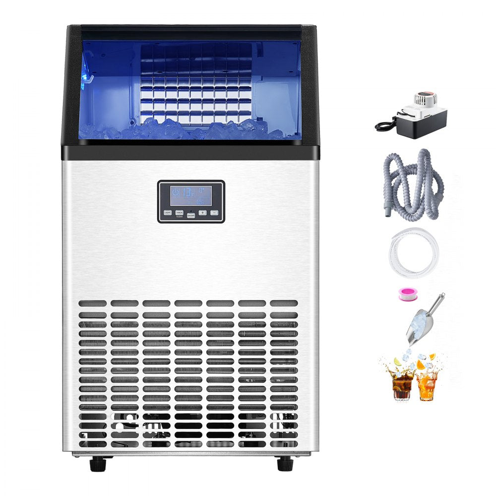 HZB-45 - 100 lbs Daily Ice Maker with Self-Cleaning Function