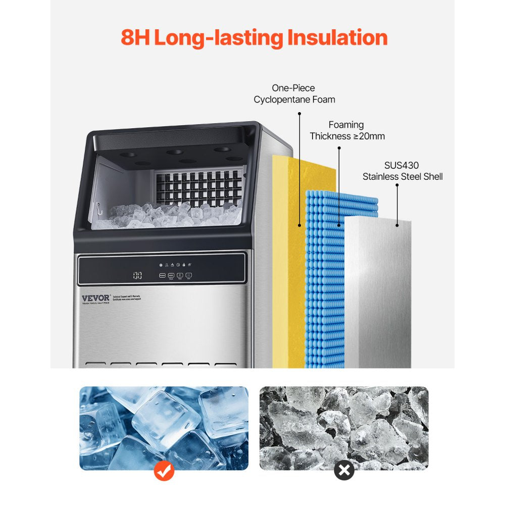 IMC9000B-UL - 110 lbs Commercial Ice Maker with Self-Cleaning Function