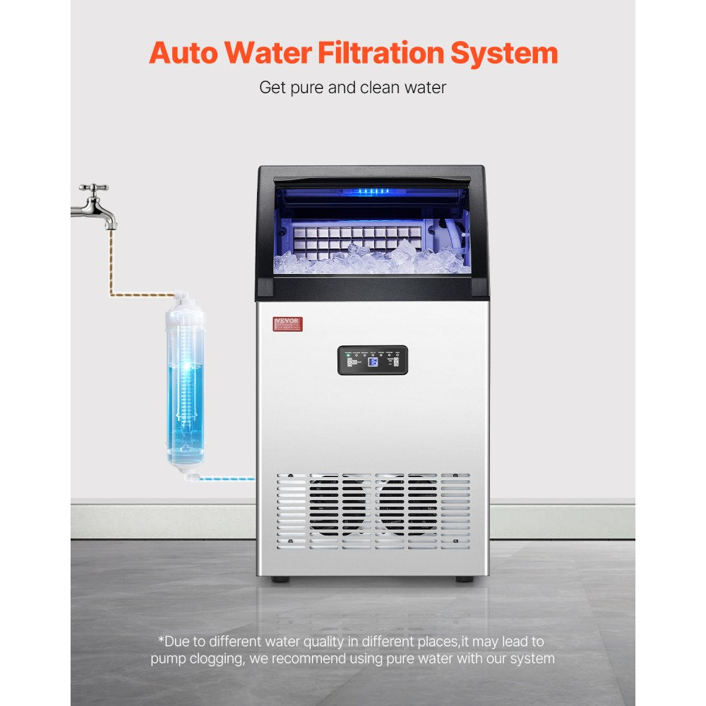 SKF-C55F - 130 lbs Commercial Ice Maker with Auto Self-Cleaning Function