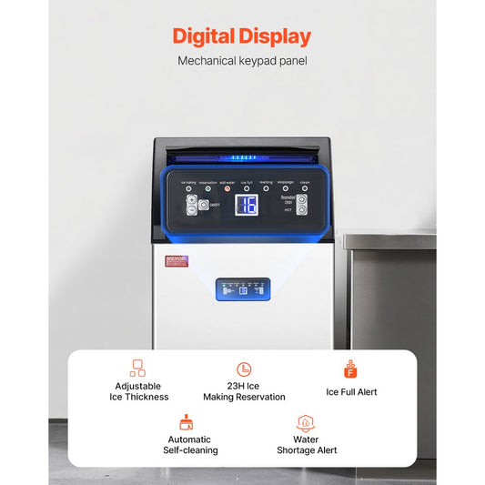 SKF-C55F - 130 lbs Commercial Ice Maker with Auto Self-Cleaning Function
