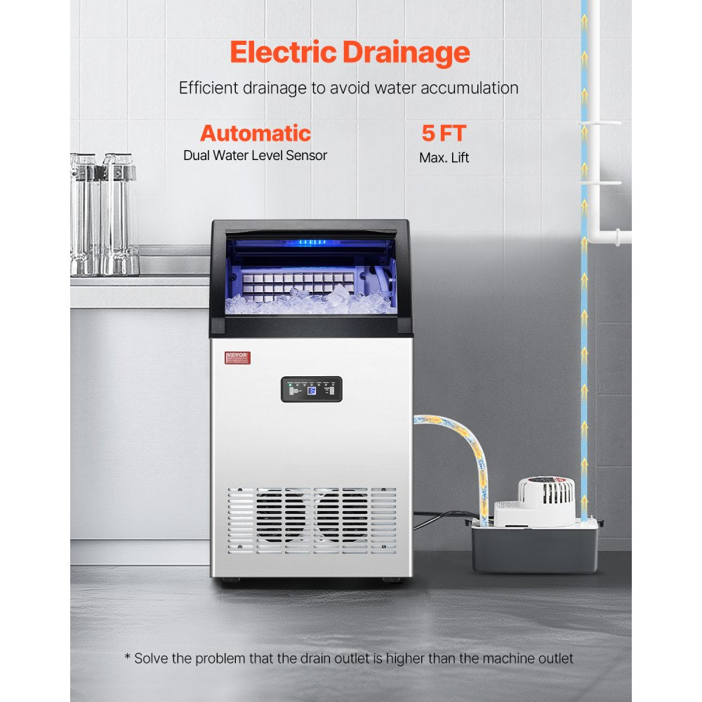 SKF-C55F - 130 lbs Commercial Ice Maker with Auto Self-Cleaning Function