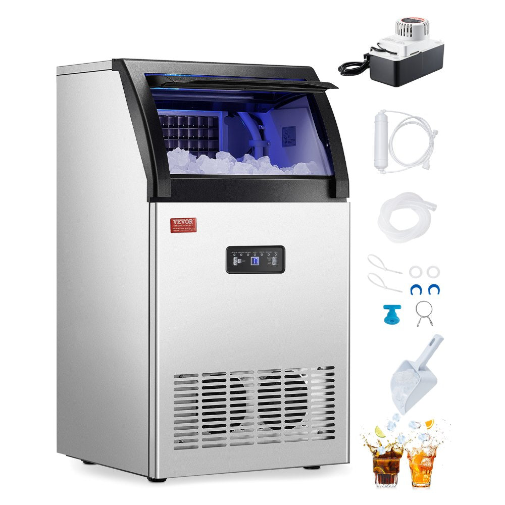 SKF-C55F - 130 lbs Commercial Ice Maker with Auto Self-Cleaning Function