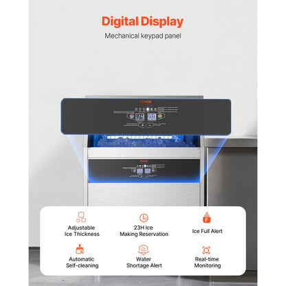 SSX160V - 160lbs/Day Commercial Ice Maker with Auto Clean & Adjustable Thickness
