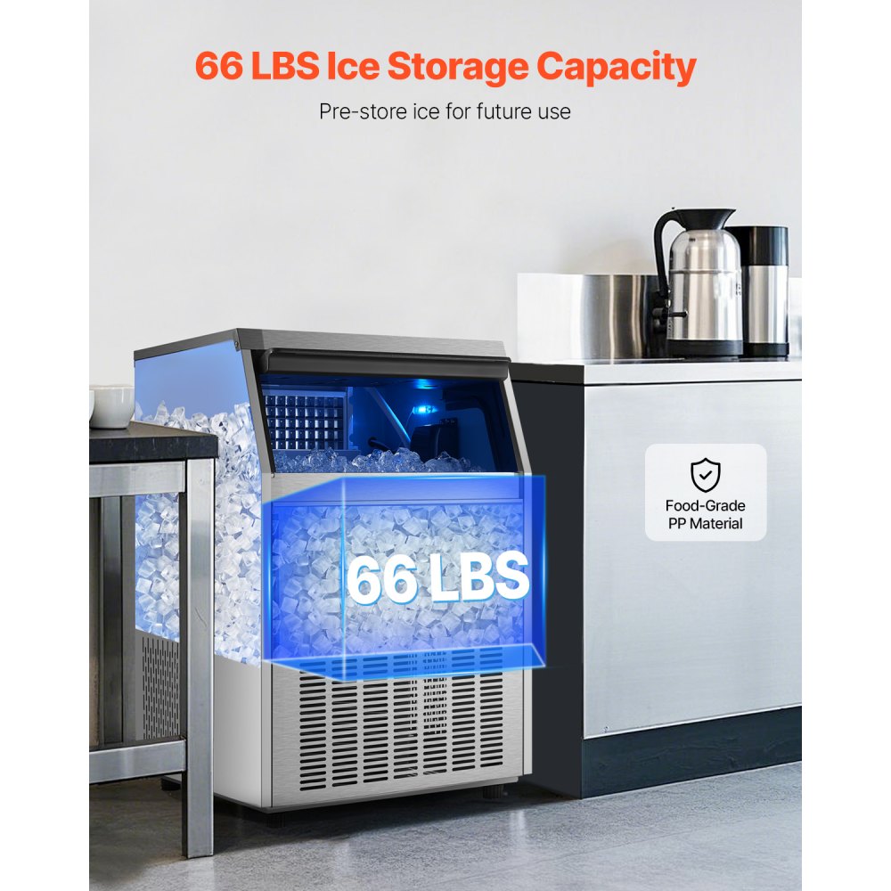 SSX200V - 200lbs Daily Capacity Ice Maker with Auto Self-Cleaning Function