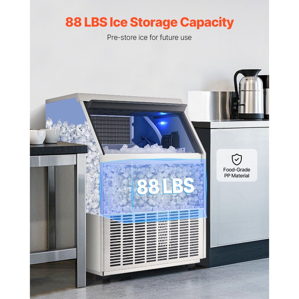 SSX265V - 265lbs Daily Capacity Commercial Ice Maker with Self-Cleaning Function
