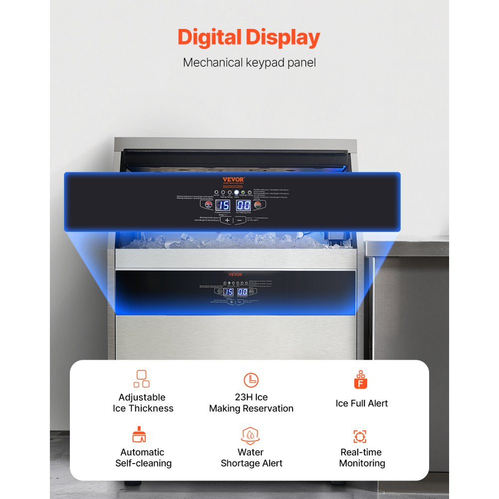 SSX265V - 265lbs Daily Capacity Commercial Ice Maker with Self-Cleaning Function