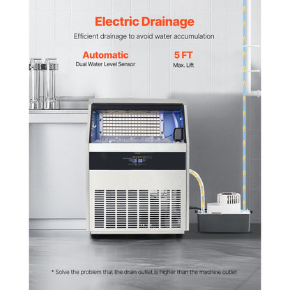SSX265V - 265lbs Daily Capacity Commercial Ice Maker with Self-Cleaning Function