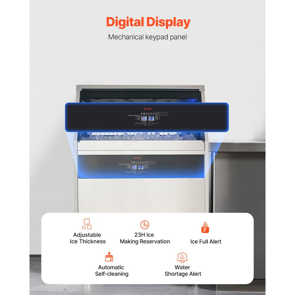 SSX440V - 440lbs/Day Commercial Ice Maker with Auto-Clean & Adjustable Thickness