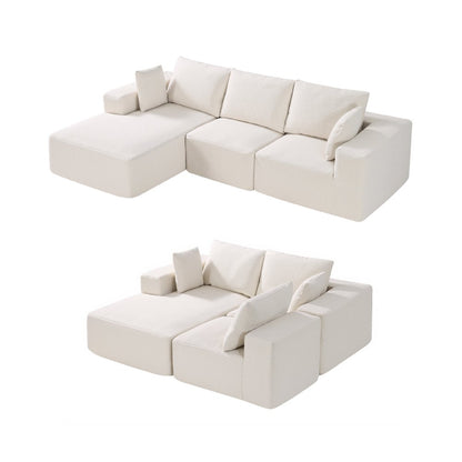 247037# - Customizable Corduroy Modular Sofa for Stylish Living