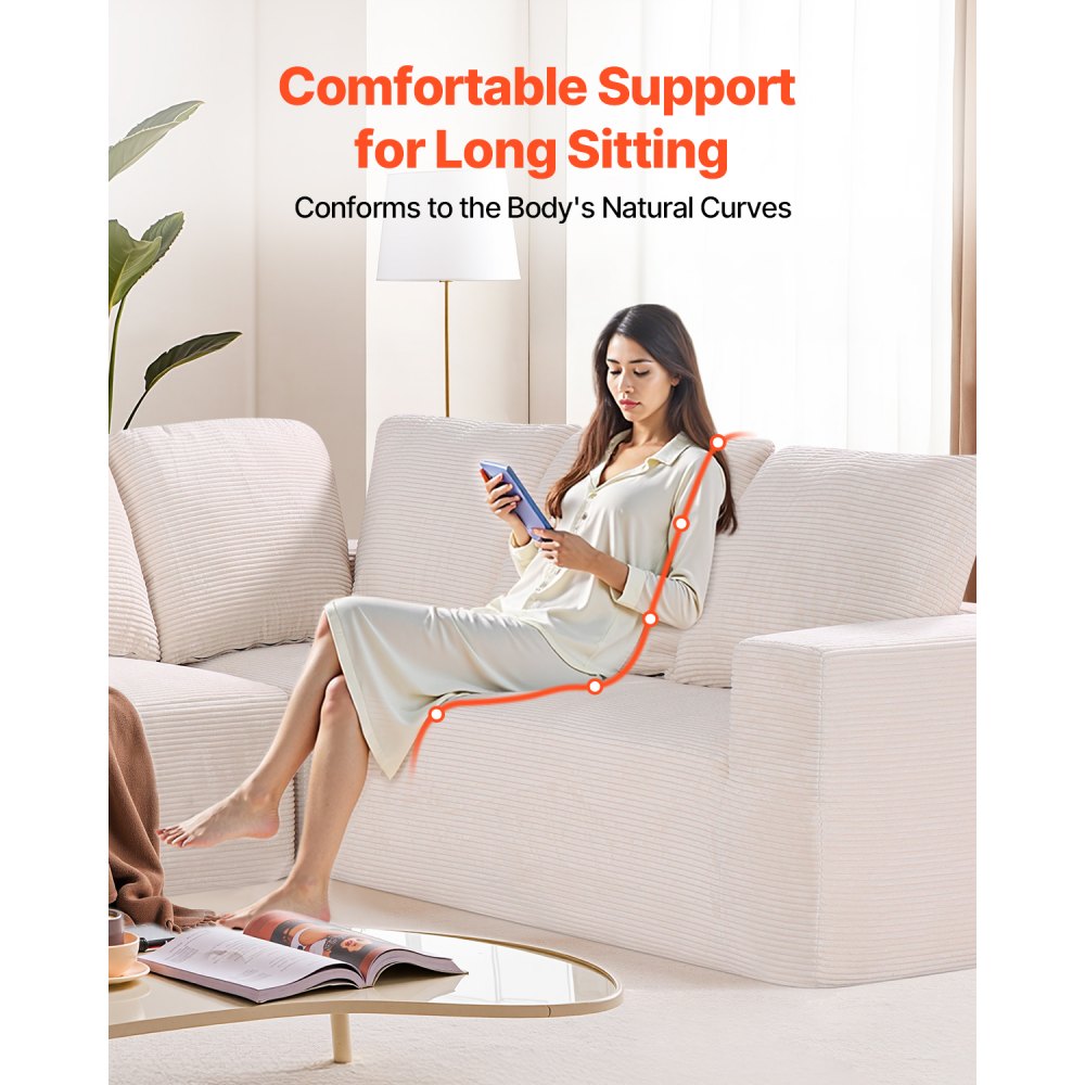 247039# - Corduroy Modular Sofa with Extra-Wide Armrests for Custom Comfort